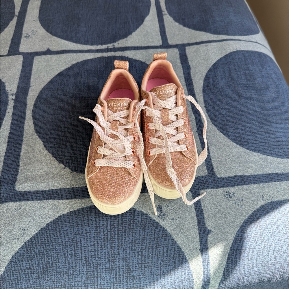 Skechers Kids' Sparkly Pink gold Sneakers. Brand new no box